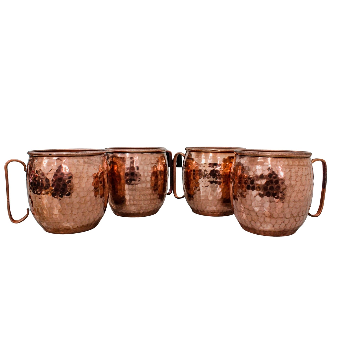 Set de 4 tarros de cobre martillado de 500 ml (16.9 onzas) Tazas y Vasos de Cobre