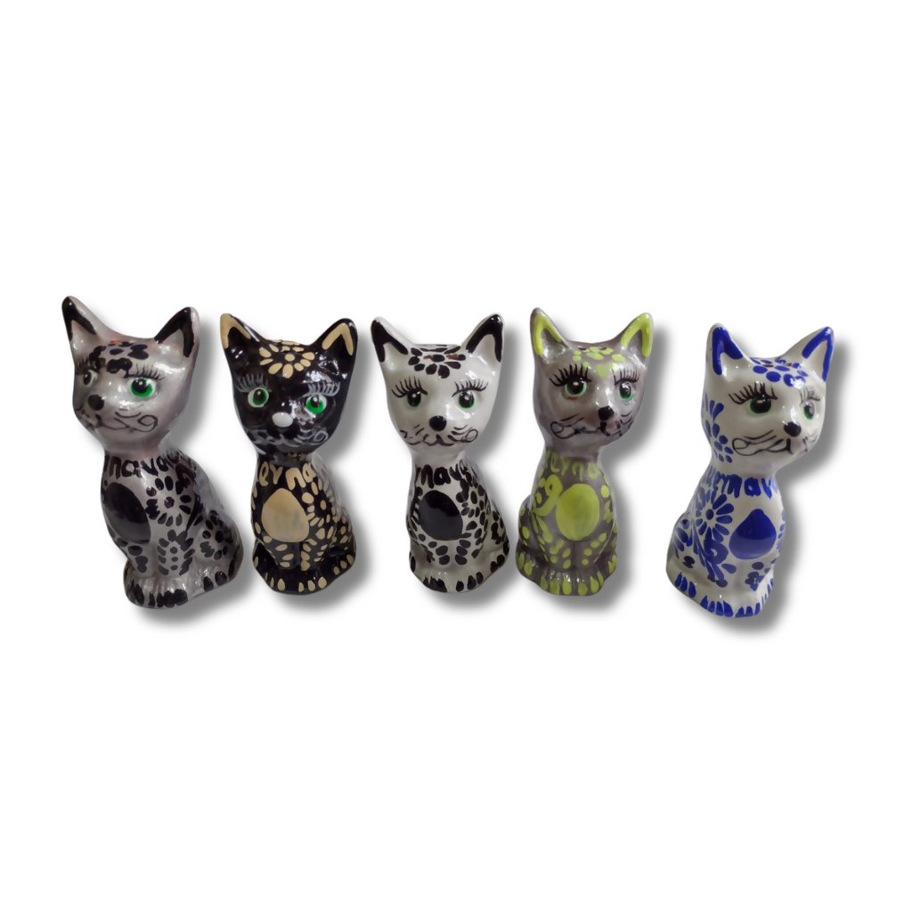 Gatos de Barro Negro - Colección Decorativa C/U