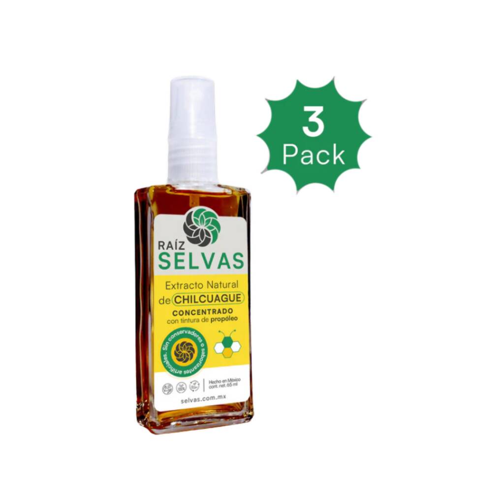 EXTRACTO DE CHILCUAGUE CONCENTRADO CON TINTURA DE PROPÓLEO 3 PACK