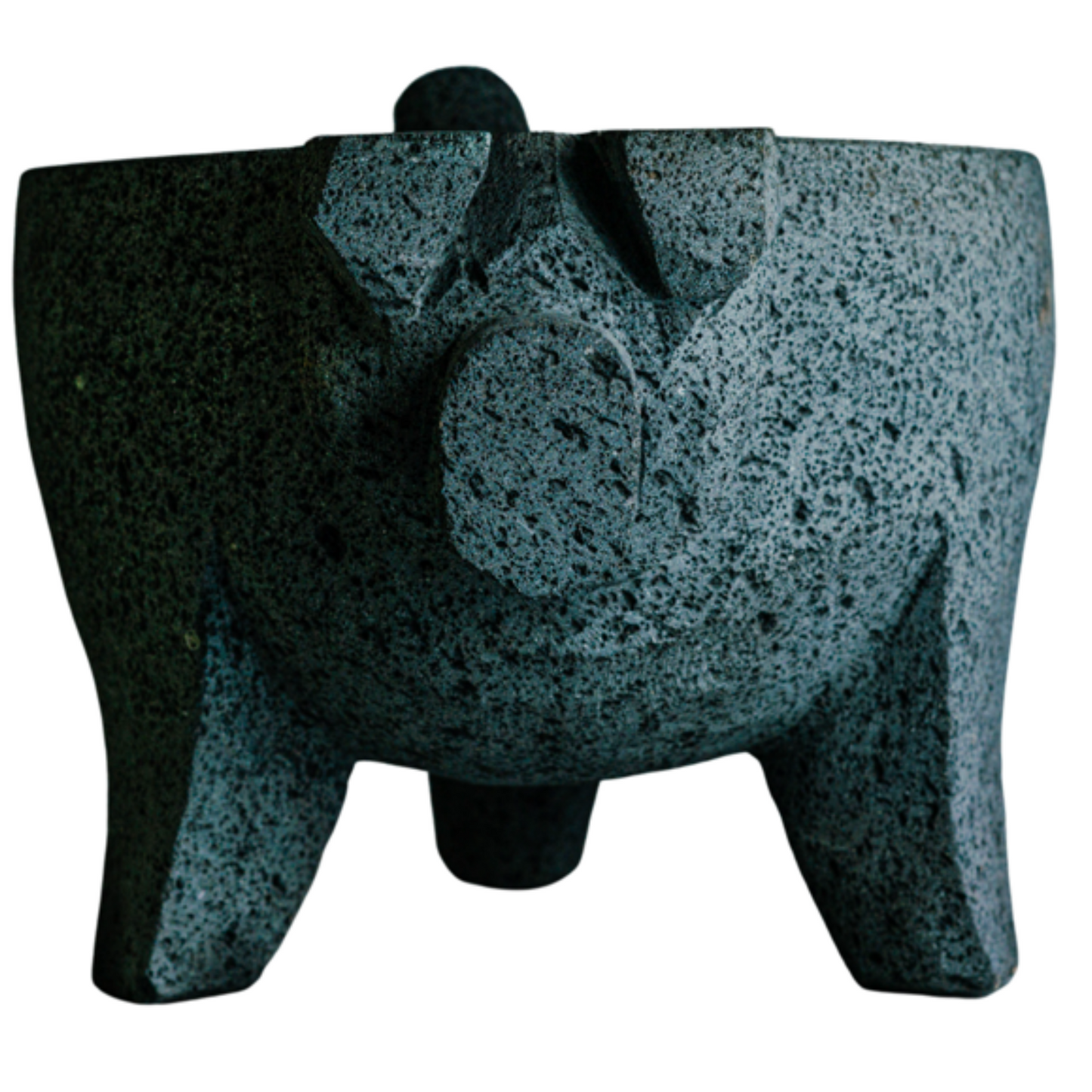 Molcajete Pitzotl de Piedra Volcánica de 31cm/12.2in de diámetro con capacidad de 4 Litros/1 Galón