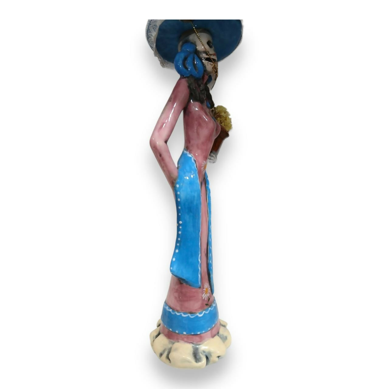 Catrina en Cerámica pintadas a Mano