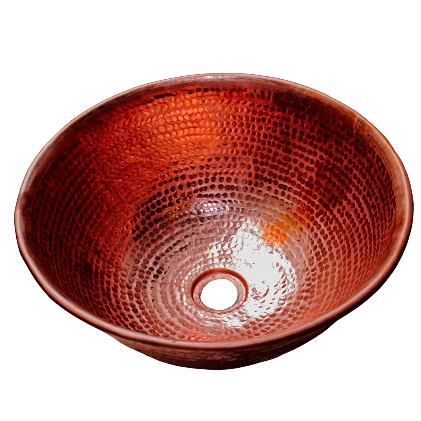 Lavabo ovalin de cobre martillado de 35cm/13.7in