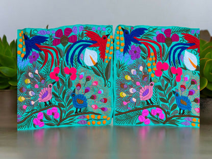 Funda De Cojin Artesanal Mexicano Bordado A Mano Chiapas