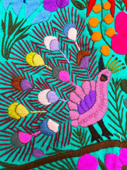 Funda De Cojin Artesanal Mexicano Bordado A Mano Chiapas