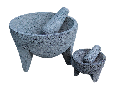 Molcajete Gigante Jumbo con 39cm/15.3in de Diámetro 8L (270.5oz) de salsa Excelente opción para Restaurantes