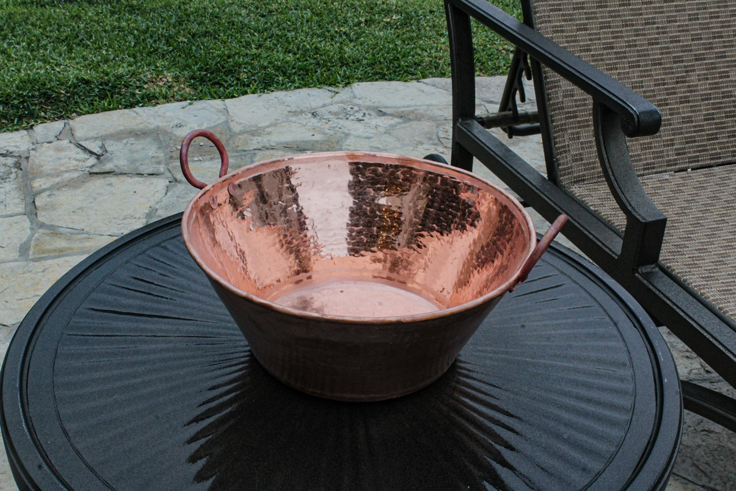 Cazo de Cobre Martillado de 7.5L (253.6oz) Cazo para Carnitas, Mermeladas 12.5in (32cm) in diameter