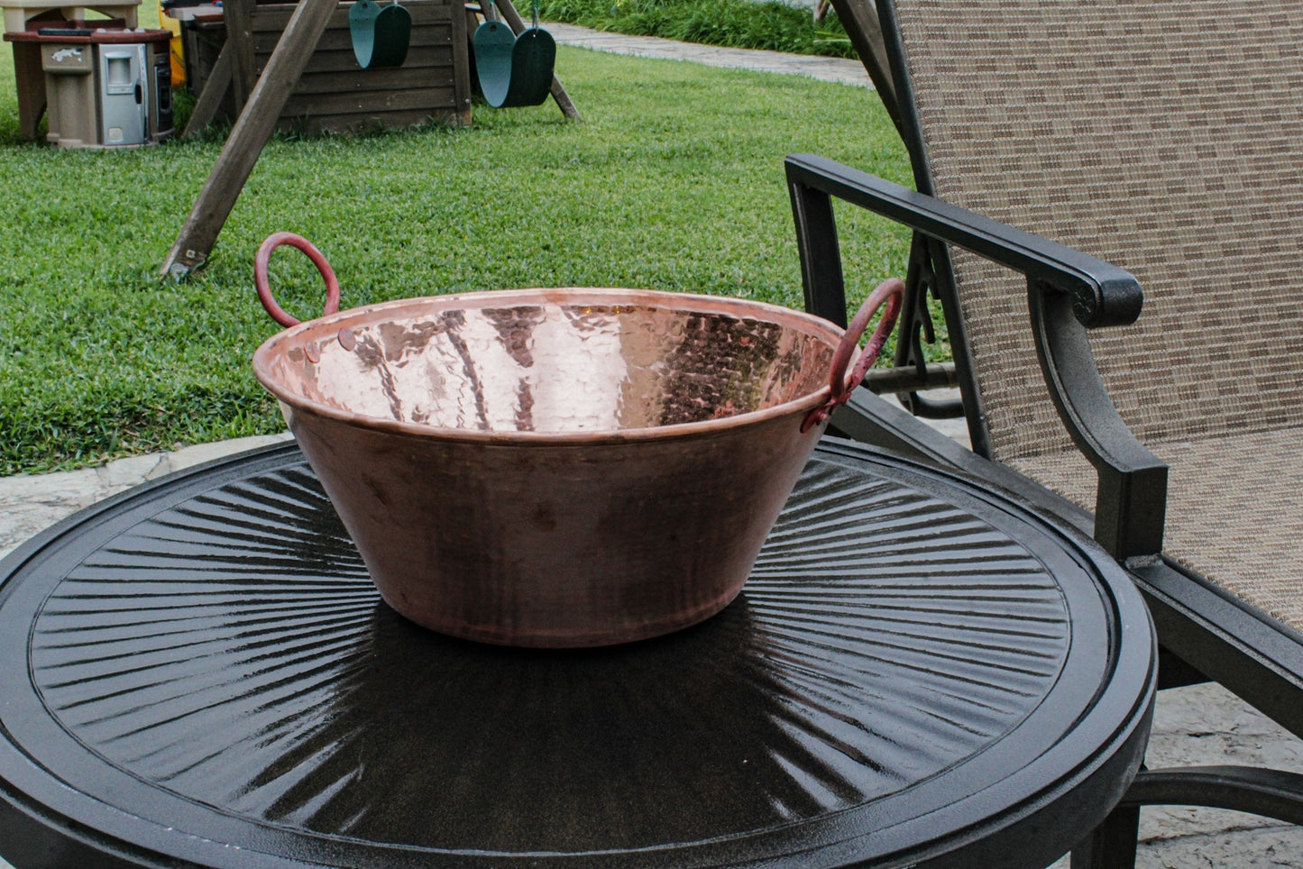 Cazo de Cobre Martillado de 7.5L (253.6oz) Cazo para Carnitas, Mermeladas 12.5in (32cm) in diameter