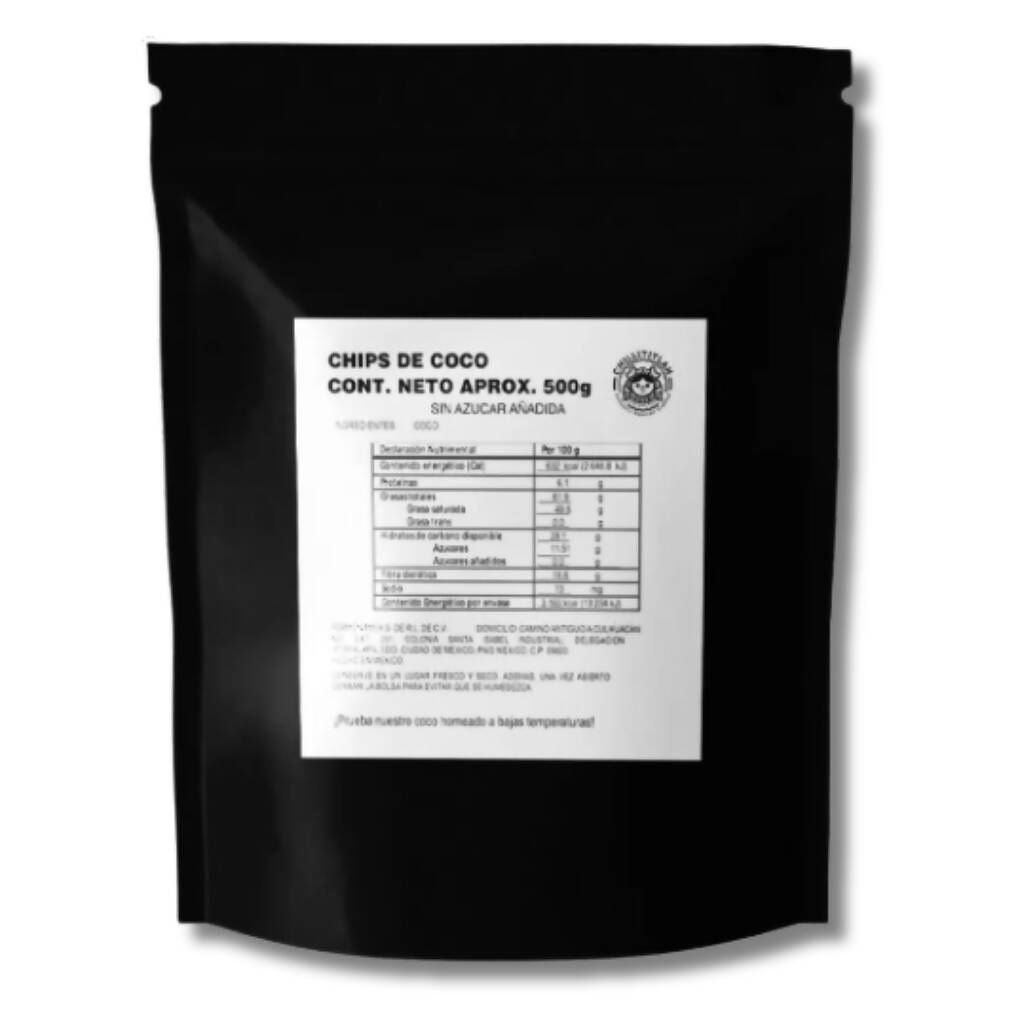 Chips Hojuelas De Coco Sin Azúcar Añadida Tostado 500g
