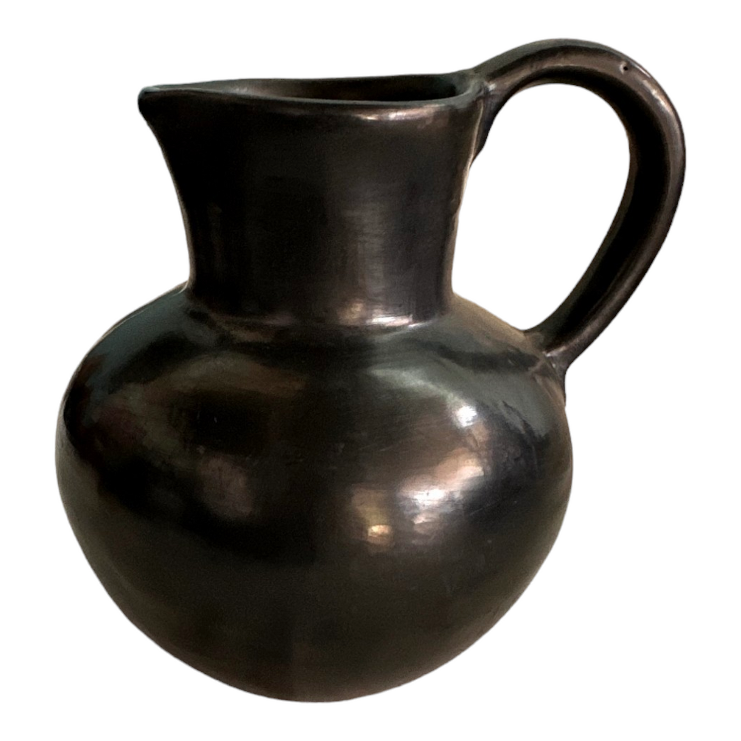 Hecho al Ordenar Hermosa Jarra de Barro Negro hecho a mano con barro de Oaxaca 1 Litro, Barro Negro