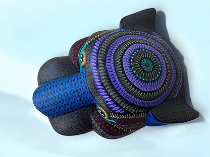 Máscara Artesanal de Jaguar Azul: Arte en Alebrije