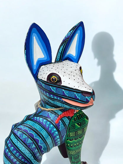 Figura de Alebrije:perro xoloitzcuintle con Orejas Grandes