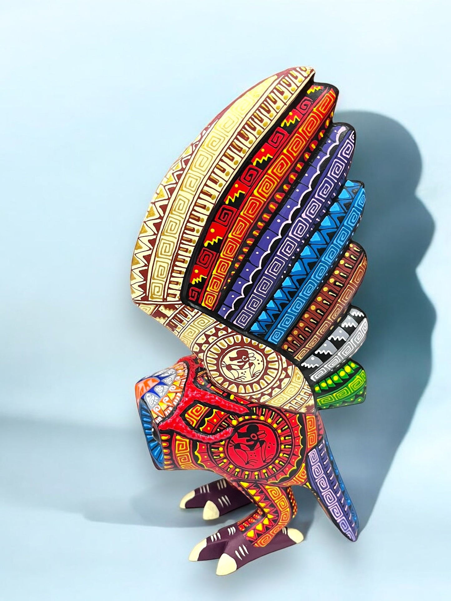 Figura de Alebrije: lechuza roja