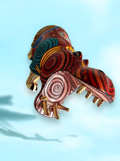 Figura de Alebrije: Hipopótamo Colorido