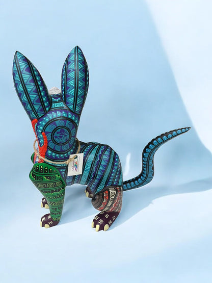 Figura de Alebrije:perro xoloitzcuintle con Orejas Grandes