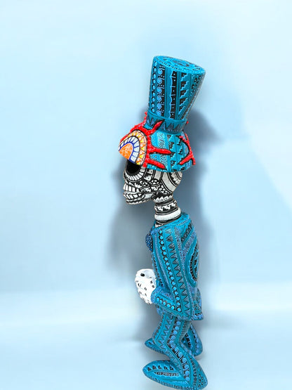Figura de Alebrije: Calavera con Sombrero