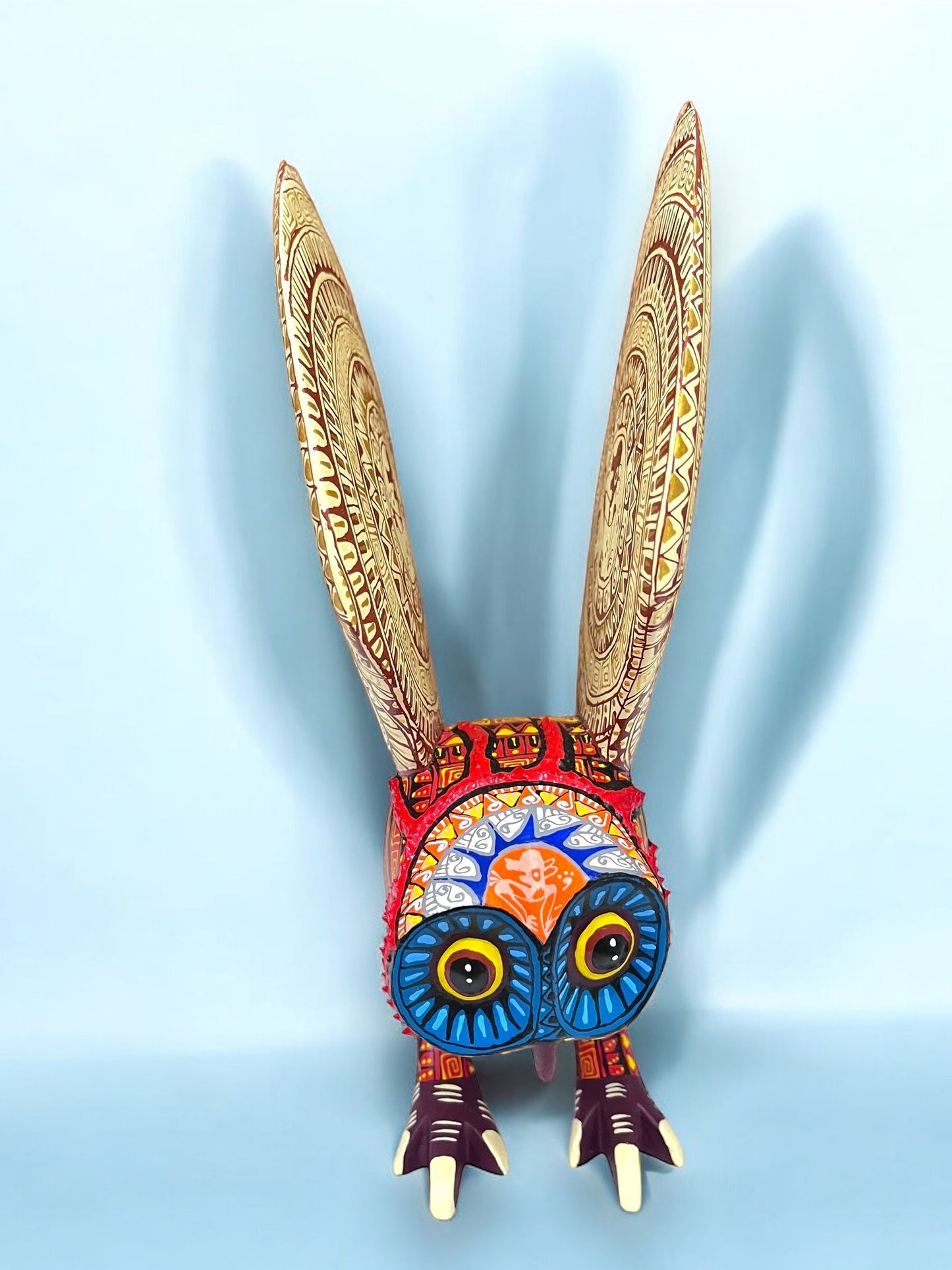 Figura de Alebrije: lechuza roja