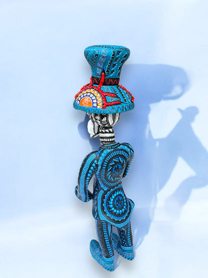 Figura de Alebrije: Calavera con Sombrero