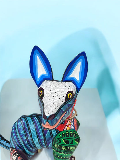 Figura de Alebrije:perro xoloitzcuintle con Orejas Grandes