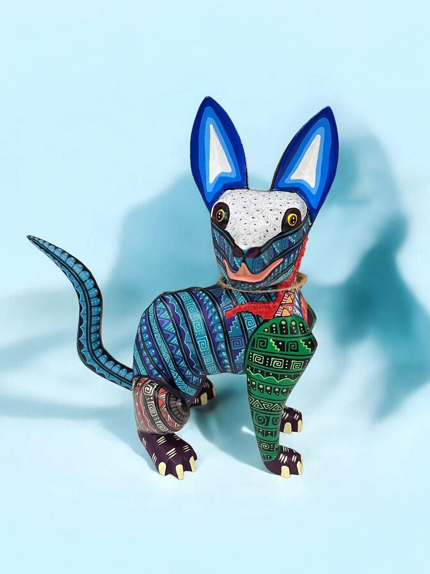 Figura de Alebrije:perro xoloitzcuintle con Orejas Grandes