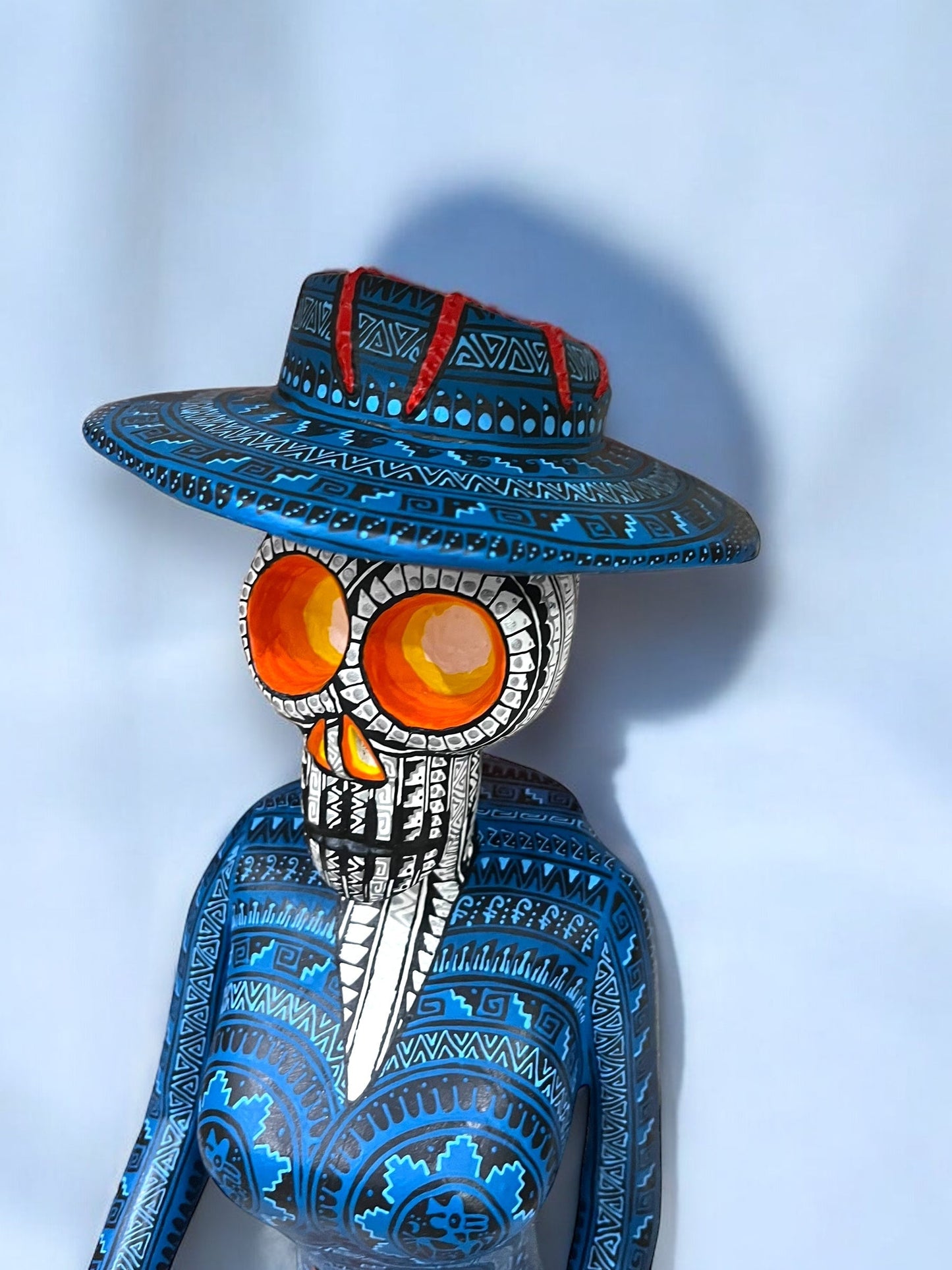 Calavera Artesanal con Sombrero