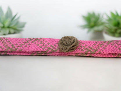 Cinturón Tejido Artesanal con Flor