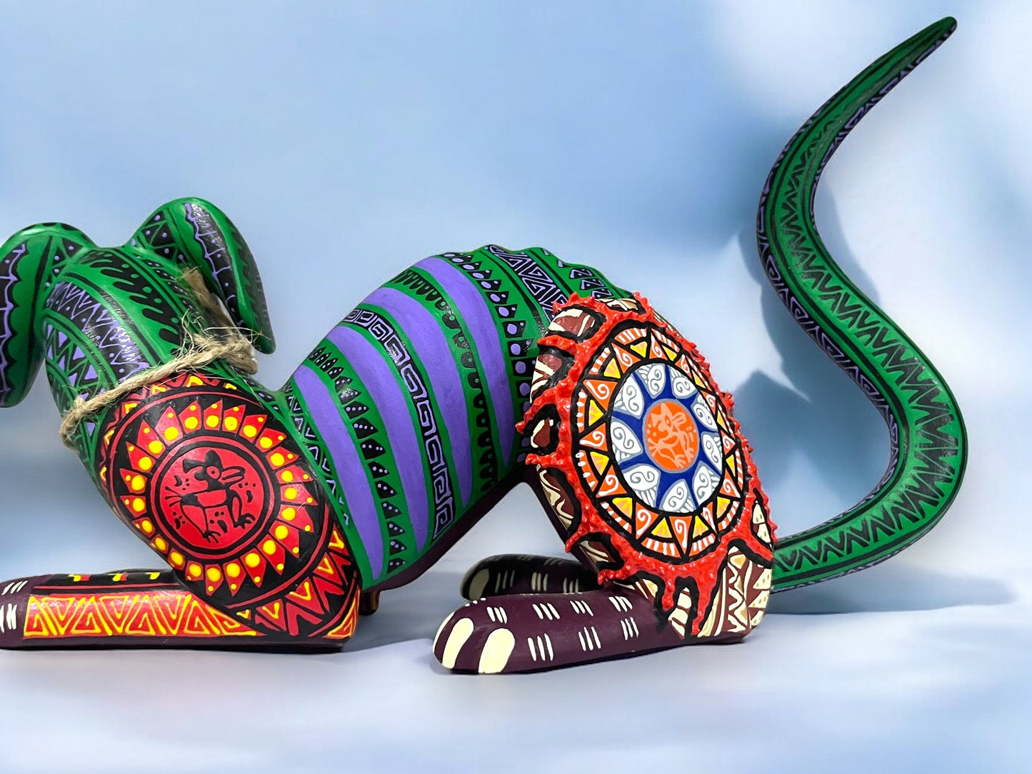 Alebrije de Perro Verde Multicolor