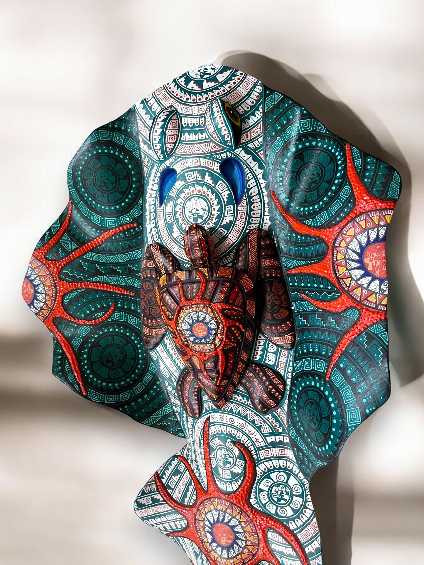 Alebrije Mantarraya con Tortuga