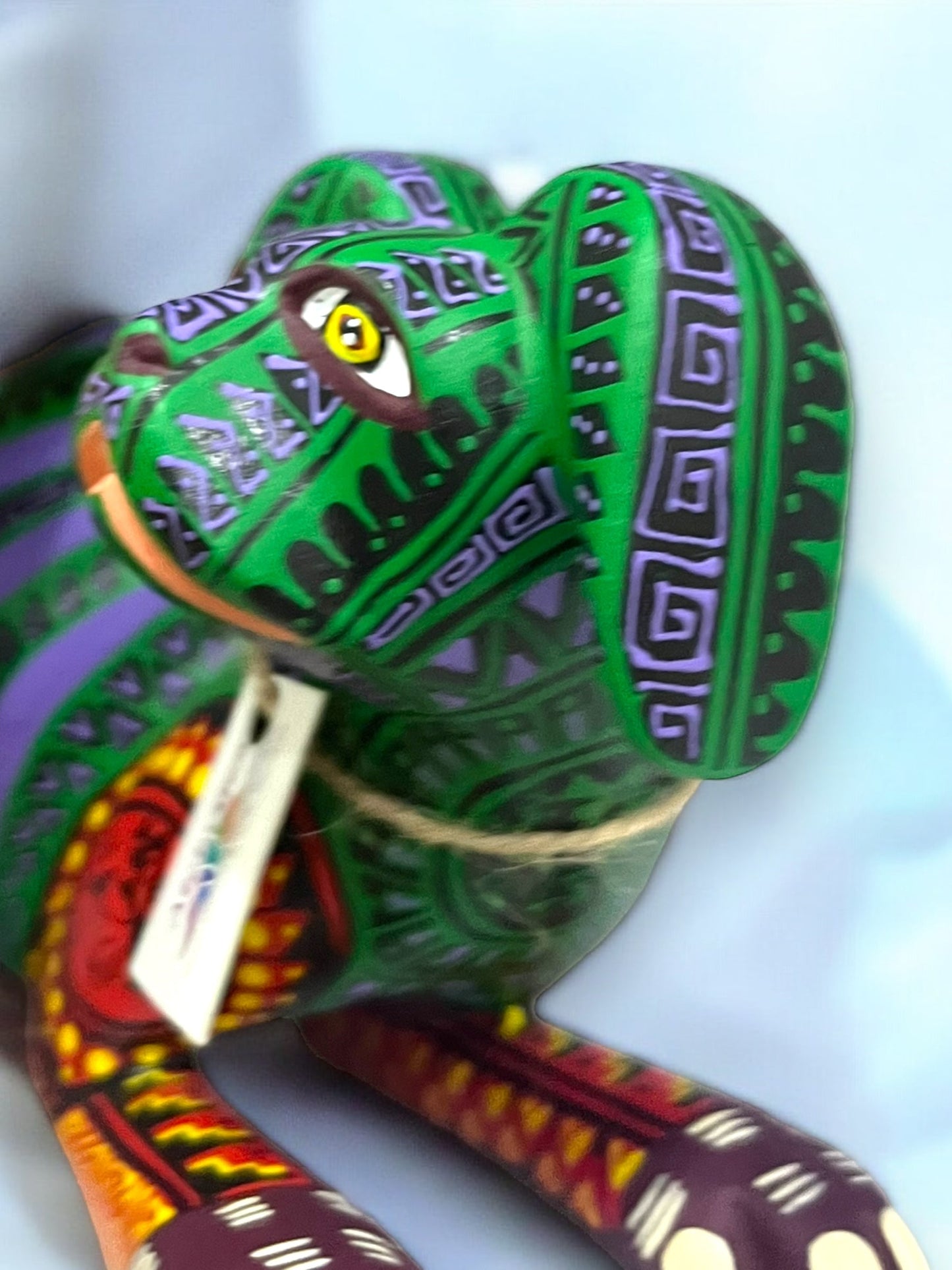 Alebrije de Perro Verde Multicolor