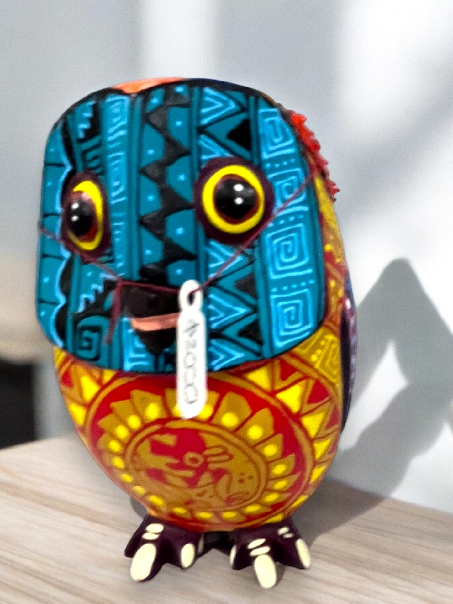 Búho Azul y Amarillo