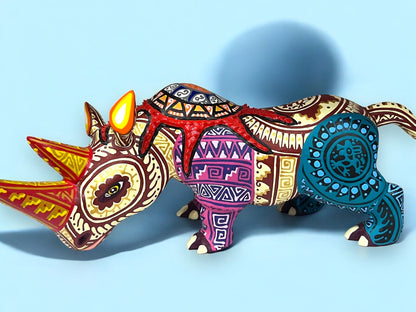 Alebrije de Rinoceronte Multicolor