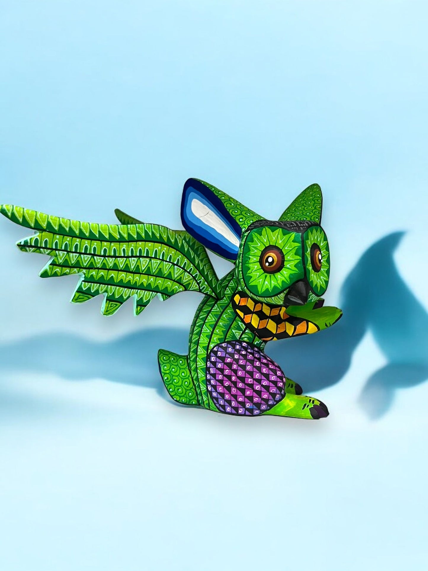 Dragón Verde Alebrije Decorativo