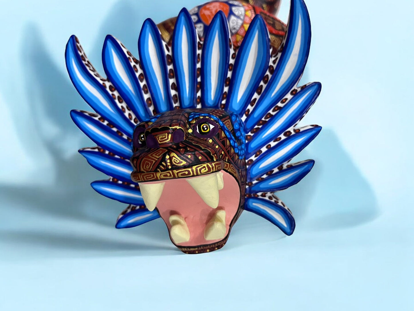 Alebrije de Serpiente con Cabeza de Jaguar