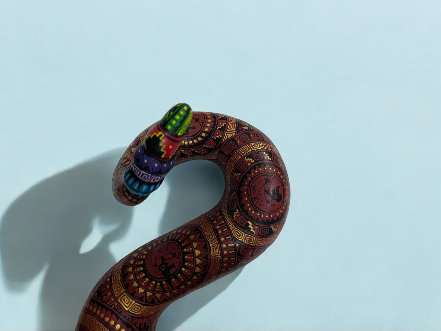 Alebrije de Serpiente con Cabeza de Jaguar