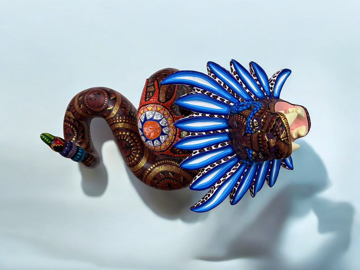 Alebrije de Serpiente con Cabeza de Jaguar