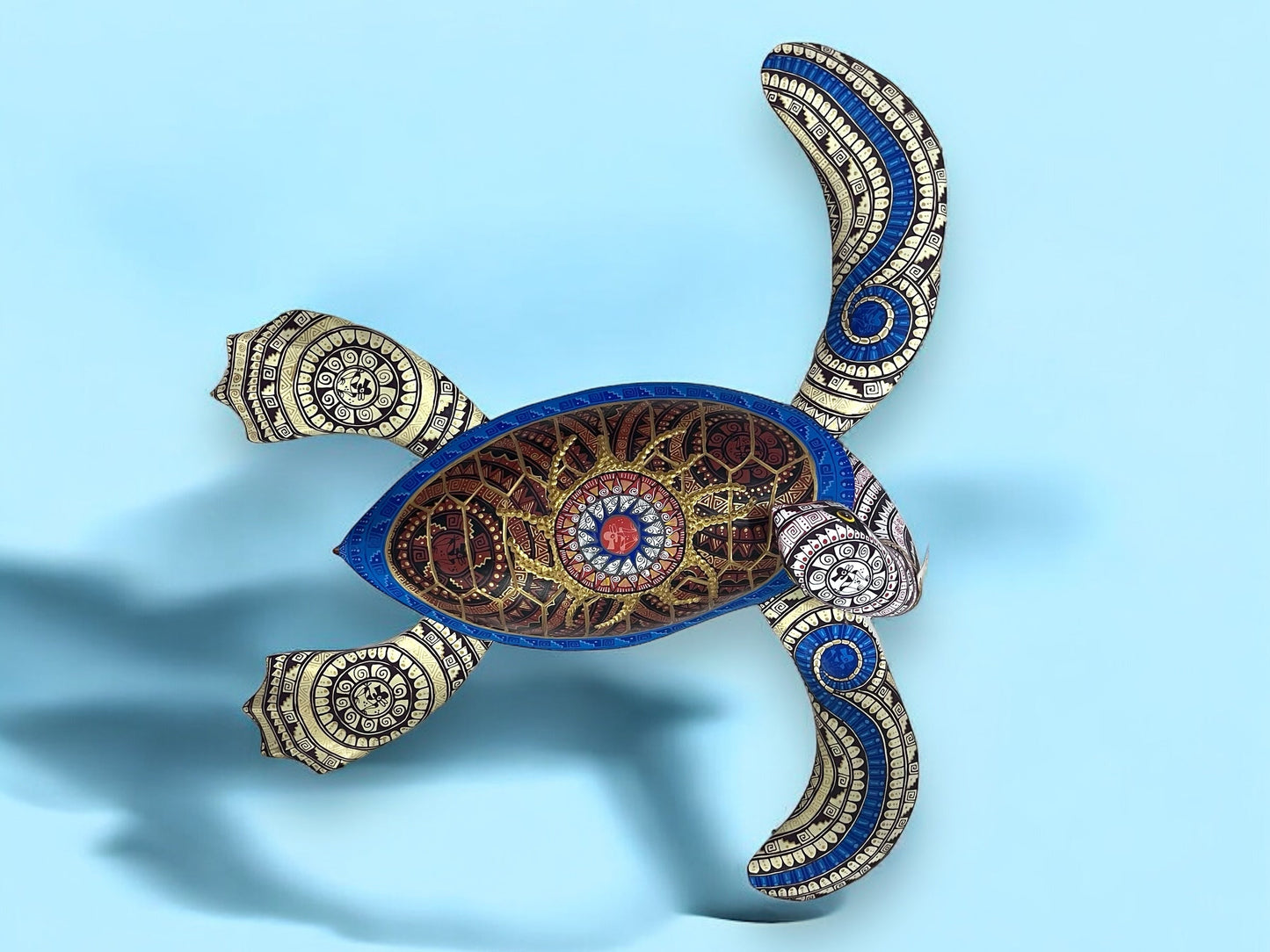 Alebrije de Tortuga con Diseño Intrincado