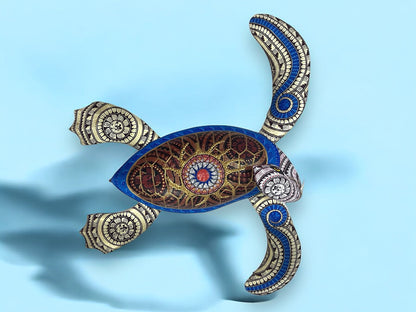 Alebrije de Tortuga con Diseño Intrincado