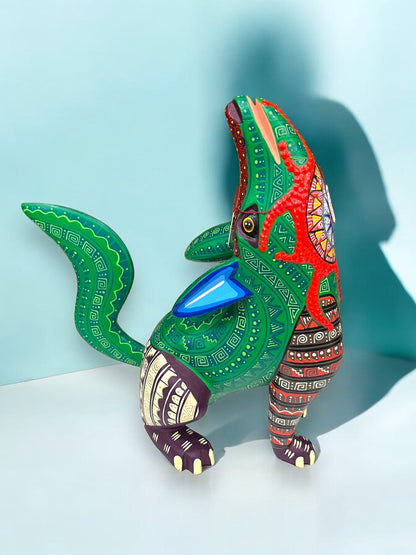 Alebrije lobo Esmeralda