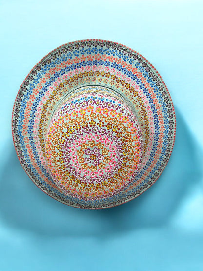 Sombrero Artesanal con Diseño Floral Multicolor