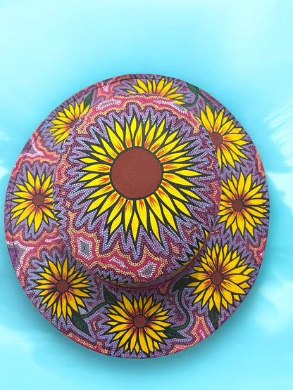 Sombrero Artesanal con Diseño de Girasoles