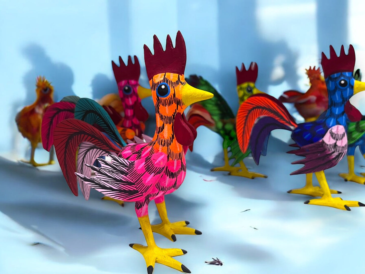 Gallos Artesanales de Madera