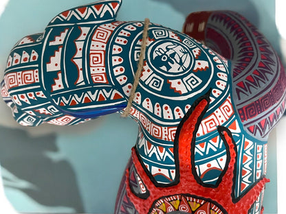 Alebrije de Jaguar con Detallado Diseño Geométrico
