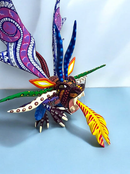Dragón Alebrije Artesanal de Madera