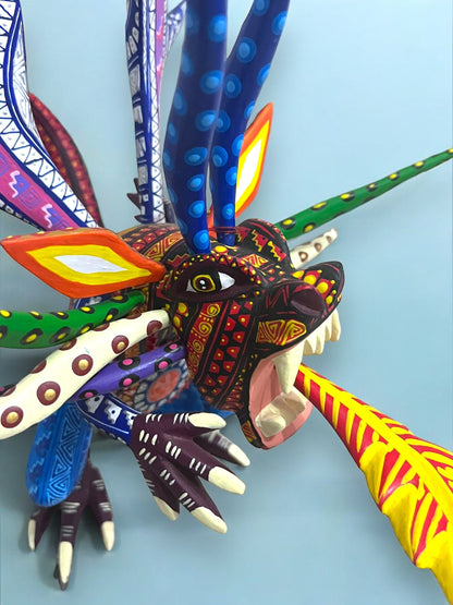 Dragón Alebrije Artesanal de Madera