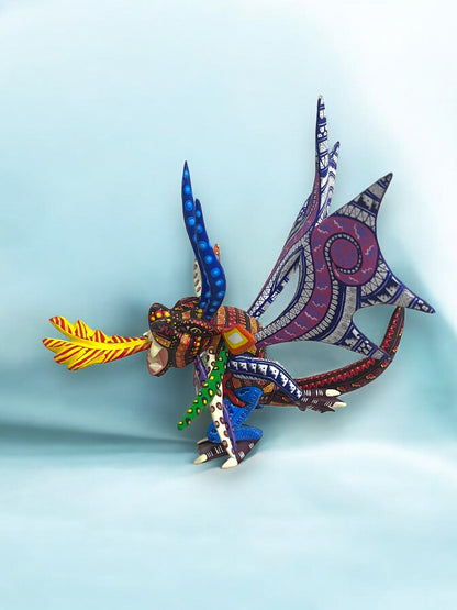 Dragón Alebrije Artesanal de Madera