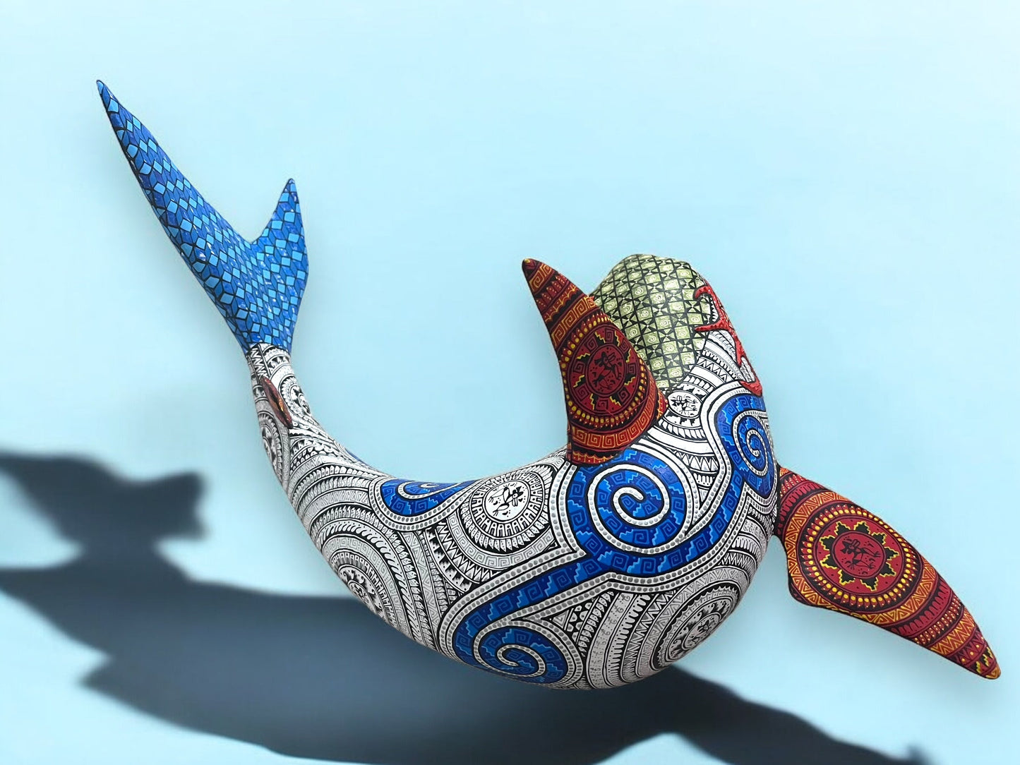 Alebrije de Tiburón con Diseños Intrincados