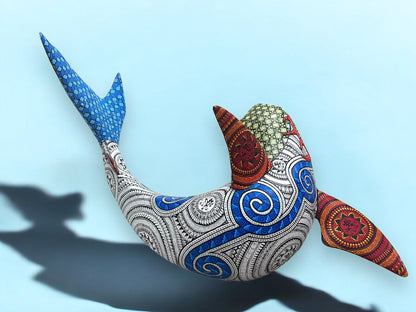 Alebrije de Tiburón con Diseños Intrincados