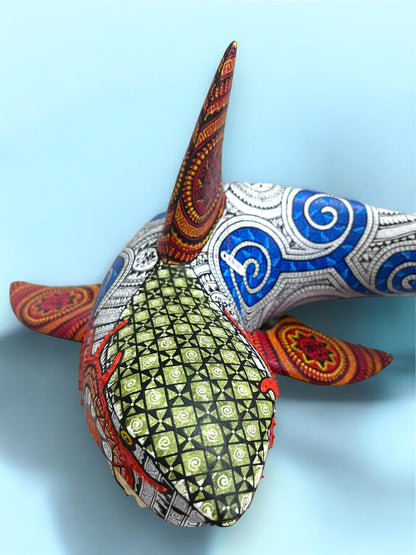 Alebrije de Tiburón con Diseños Intrincados