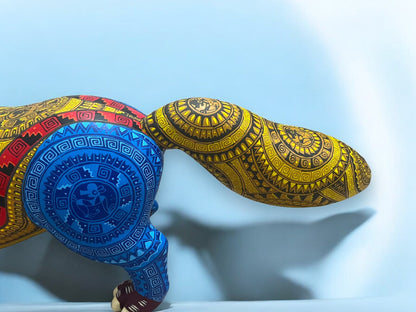 figura de madera de Lobo Alebrije