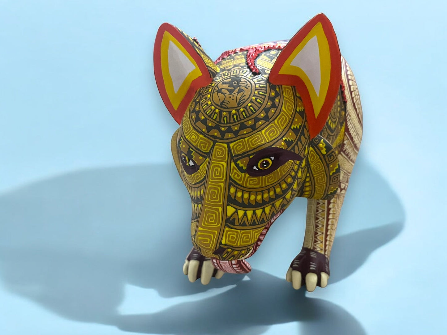 figura de madera de Lobo Alebrije