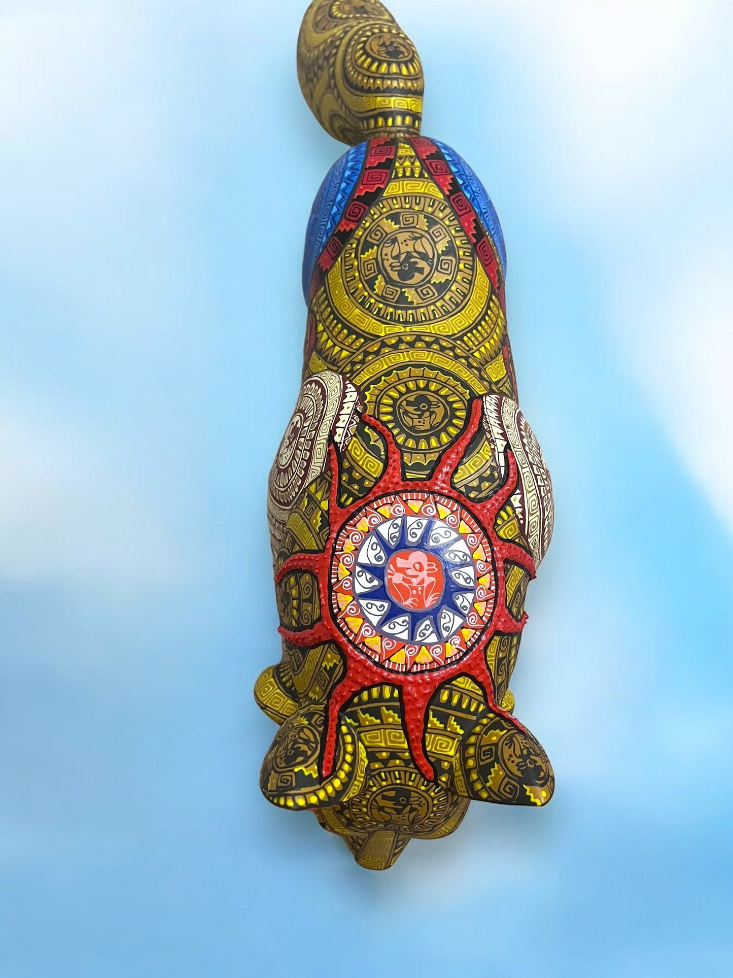 figura de madera de Lobo Alebrije